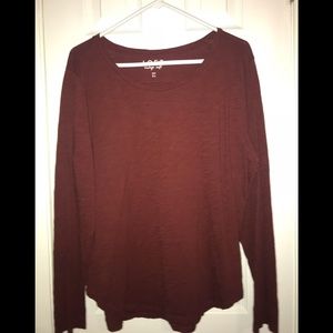 Burgundy long Sleeve T-shirt